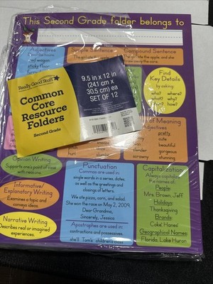 School Folders - Common Core Resource Folder Grade 2 New Opened 12pk 