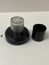 Vintage Gregory Fount-O-Ink Glass Inkwell Art Deco Black Base Made in USA