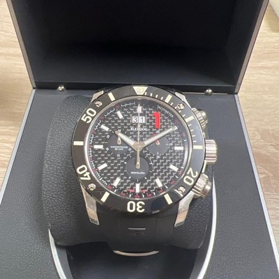 EDOX Class 1 Quartz Chronoffshore Big Date Rubber Strap Armbanduhr for Men