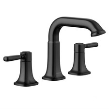 NEW Kohler Terzet 3-Hole Bathroom Faucet Matte Black 1.2 GPM Widespread