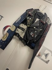 Zara Damen Biker-/Pilotenjacke, Veganes Leder Kunstfell, Braun