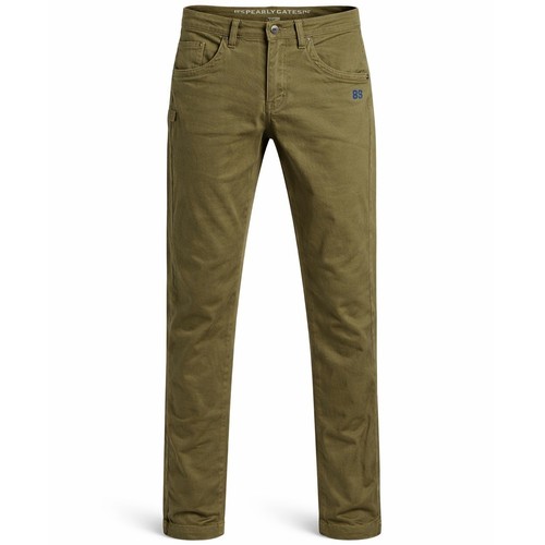 Pearly Gates Golf Pants Mens 5 Olive Green Embroidered 89 Logo Slim Straight