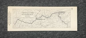 Antique Auto Club So Cal Strip Road Street Map 116 Trinity Center Weaverville CA
