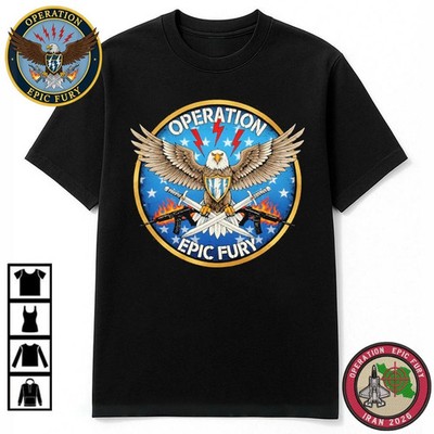 Operation Epic Fury 2026 Logo Shirt Size S-4XL