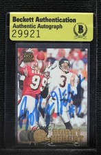 BAS 1997 Pacific Crown Collection Bobby Hebert #23 Authentic Auto 3c7