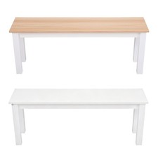 120cm Dining Table Bench Wooden Seat Solid Leg Hallway Bedroom Kitchen Furniture