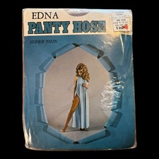 Edna 70s Vintage Super Thin Pantyhose Dove Grey One Size