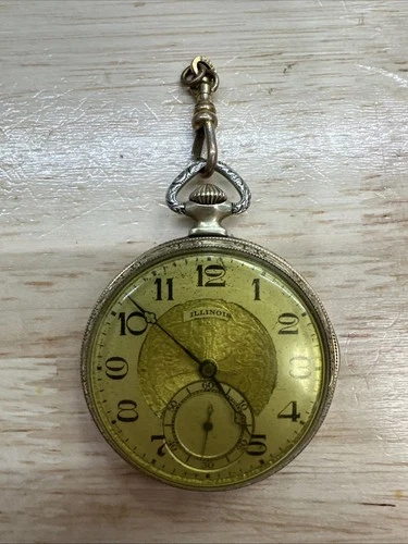 Illinois Autocrat Antique Mechanical 17J 4111365 Pocket Watch Running