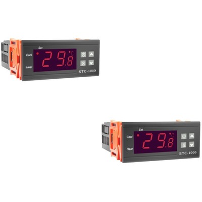 2 stücke Digital Temperaturregler Thermostat Inkubator für Aquarium-Fischtank