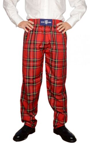 Herren Schottische Donnellis Freizeit / Golfhose Royal Stewart Tartan (S - XXXL) - Picture 1 of 2