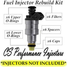 Fuel Injectors Rebuild Repair Kit fits 0280150157 87-93 Jaguar 3.6L 4.0L I6