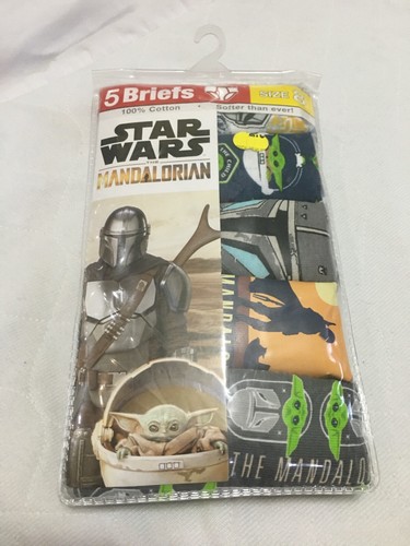 NEW Star Wars Mandalorian 5 Pack Briefs Underwear Size 8 Boys - Picture 2 of 8