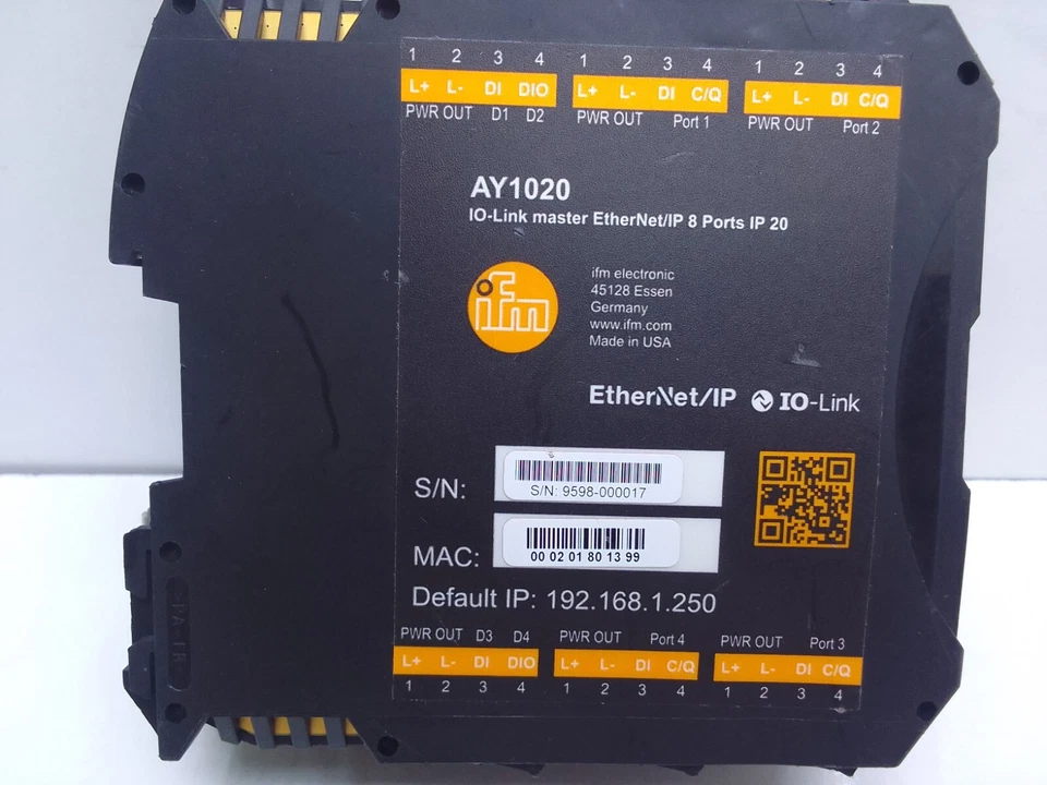 IFM AY1020 IO-LINK MASTER Ethernet / IP 8 Ports IP 20 - Bild 2 von 4