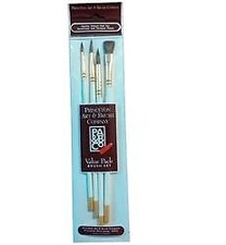 Princeton Art & Brush Co 4 Piece Short Brush Set Rounds & Flats Pony - Goat Hair