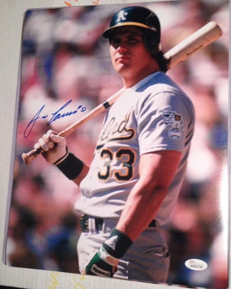 JOSE CANSECO Autographed Signed Autograph Auto 11x14 Photo Oakland Athletics A's JSA Witness 