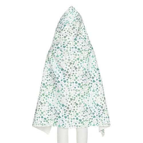 Cute Pattern Vines Leaves Leaf Flowers Kids Youth Hooded Towel - Picture 7 of 9