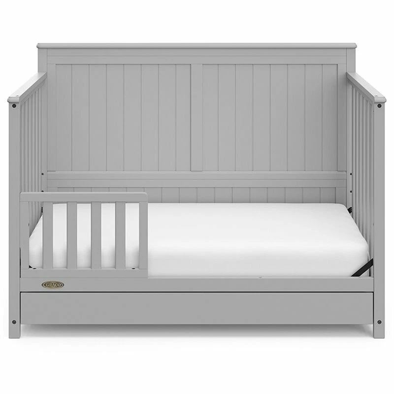 Cuna convertible Graco Hadley 4 en 1 con cajón en gris guijarro Foto 4 de 4