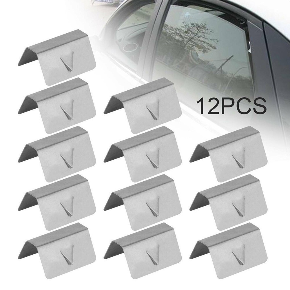 Keep Wind Rain Deflectors in Place with Metal Clips 12 PCS For Heko