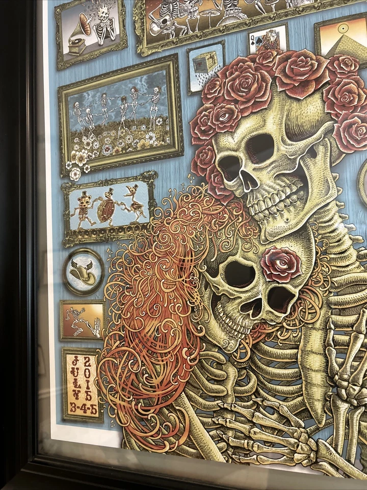 Pôster Grateful Dead numerado assinado à mão Emek Fare Thee Well / STU - Imagem 4 de 4