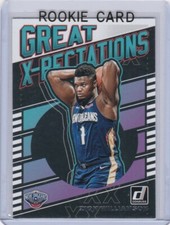 ZION WILLIAMSON ROOKIE CARD Pelicans Basketball 2019 DONRUSS GREAT X-PECTATIONS!