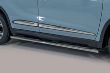 Schwellerrohre oval mit Tritt für SUZUKI Vitara LY Facelift Bj.2019- V2A TÜV