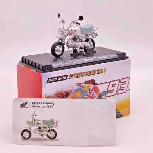 1/24 Tiny Honda Gorilla Spring 1999 Motorcycle Model Diecast Silver - Picture 3 of 13