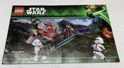 Lego Star Wars Manual For Set 75001 Republic Troopers Vs Sith Troopers NO BRICKS