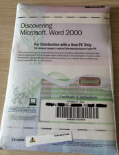 Discovering Microsoft Word 2000 OEM Software - CD & Licence Key
