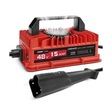 15 Amp 48 Volt Golf Cart Battery Charger for Yamaha G29 with 3-Pin Leaf Plug