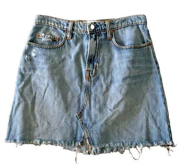 NOBODY DENIM Womens Size 27 Piper Denim Skirt - Distressed - High Rise - Relaxed