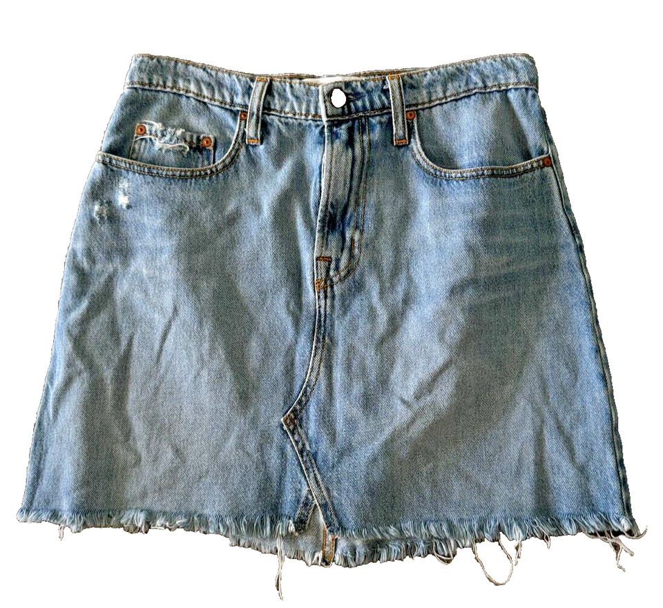 NOBODY DENIM Womens Size 27 Piper Denim Skirt - Distressed - High Rise - Relaxed