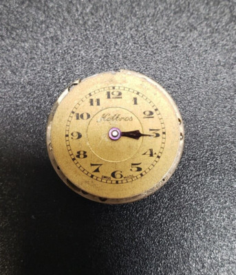 Vintage 50's 40's Hellbros Hell Bros Watch Fque Welta movement & Gold Black Dial