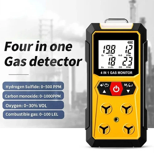 Detector de Gas Medidor 4 en 1 Oxígeno O2 Monóxido de Carbono CO Ex Analizador Combustible - Imagen 1 de 23
