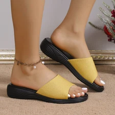 Womens Ladies Comfy Sandals Shoes Ladies Orthopedic Slippers Slip On Beach Slide