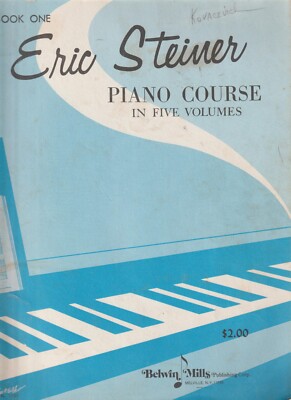 1960 ERIC STEINER Piano Course in Five Volumes Lesson Book One