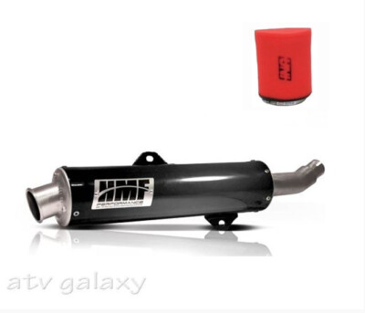 HMF Performance Black Slip On Exhaust Muffler + UNI Air Filter Yamaha Raptor 700