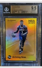 ZION WILLIAMSON 2019-20 NBA HOOPS #2 ARRIVING NOW HOLO ROOKIE CARD BGS 9.5 GEM!!
