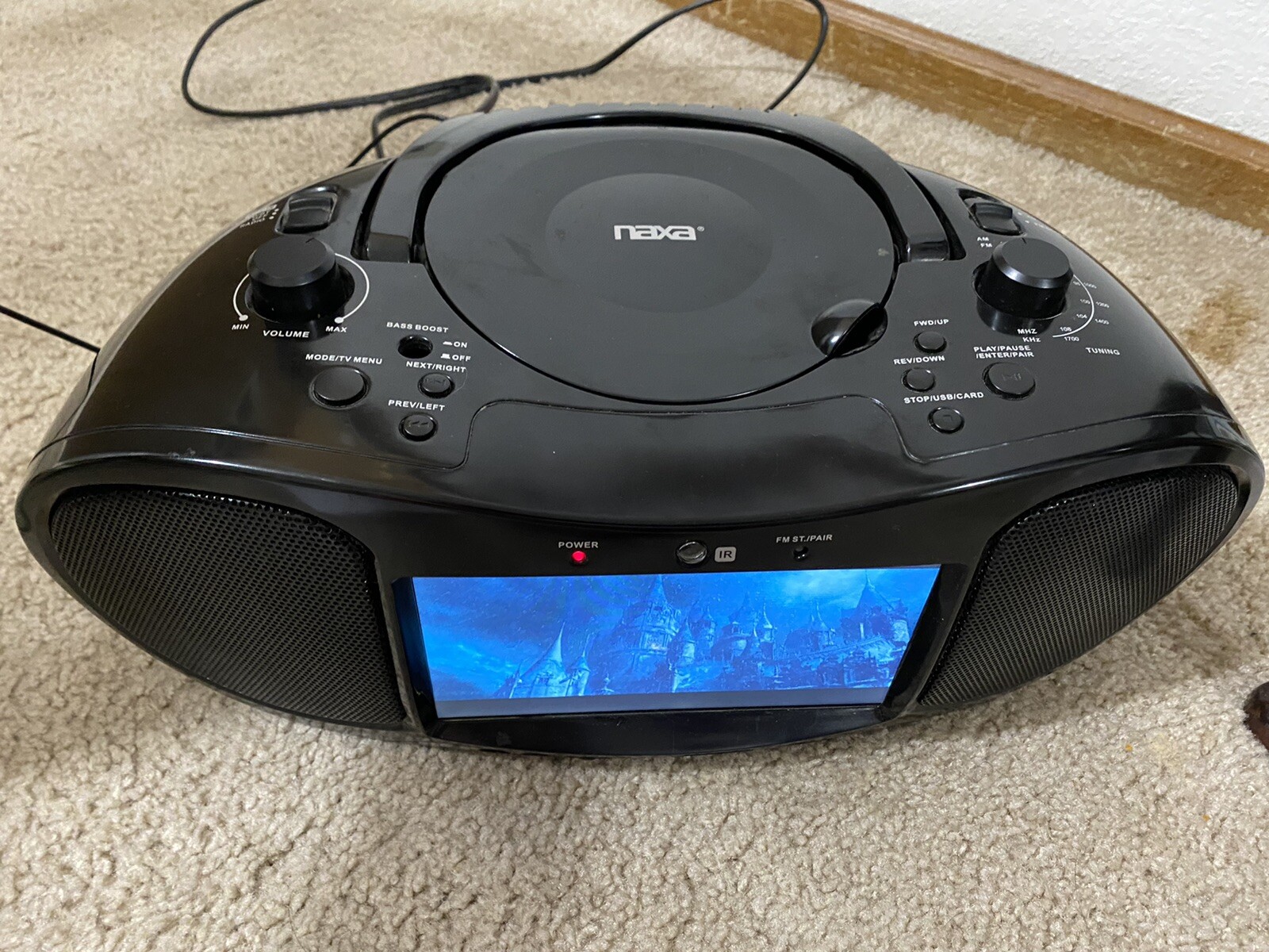 naxa 7 bluetooth dvd boombox and tv