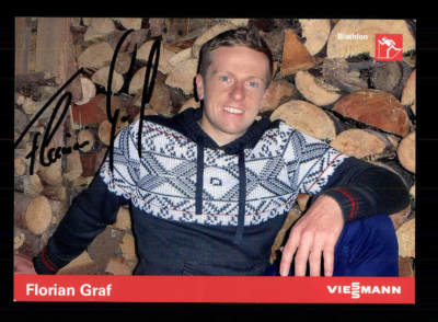 Florian Graf Autogrammkarte Original Signiert Biathlon + A 173322