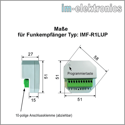 IMF Funk Empfänger Modul Schalter UP Ein- Aus- Schaltung Licht Lampe Verbraucher - Bild 2 von 7
