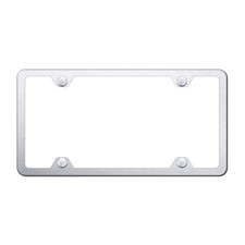 4 Hole Slimline Brushed Stainless Steel License Plate Frame