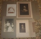 Sidney Moses Pedrick, Nettie Elnora Emery & Family (4) Cabinet Photos (NH)