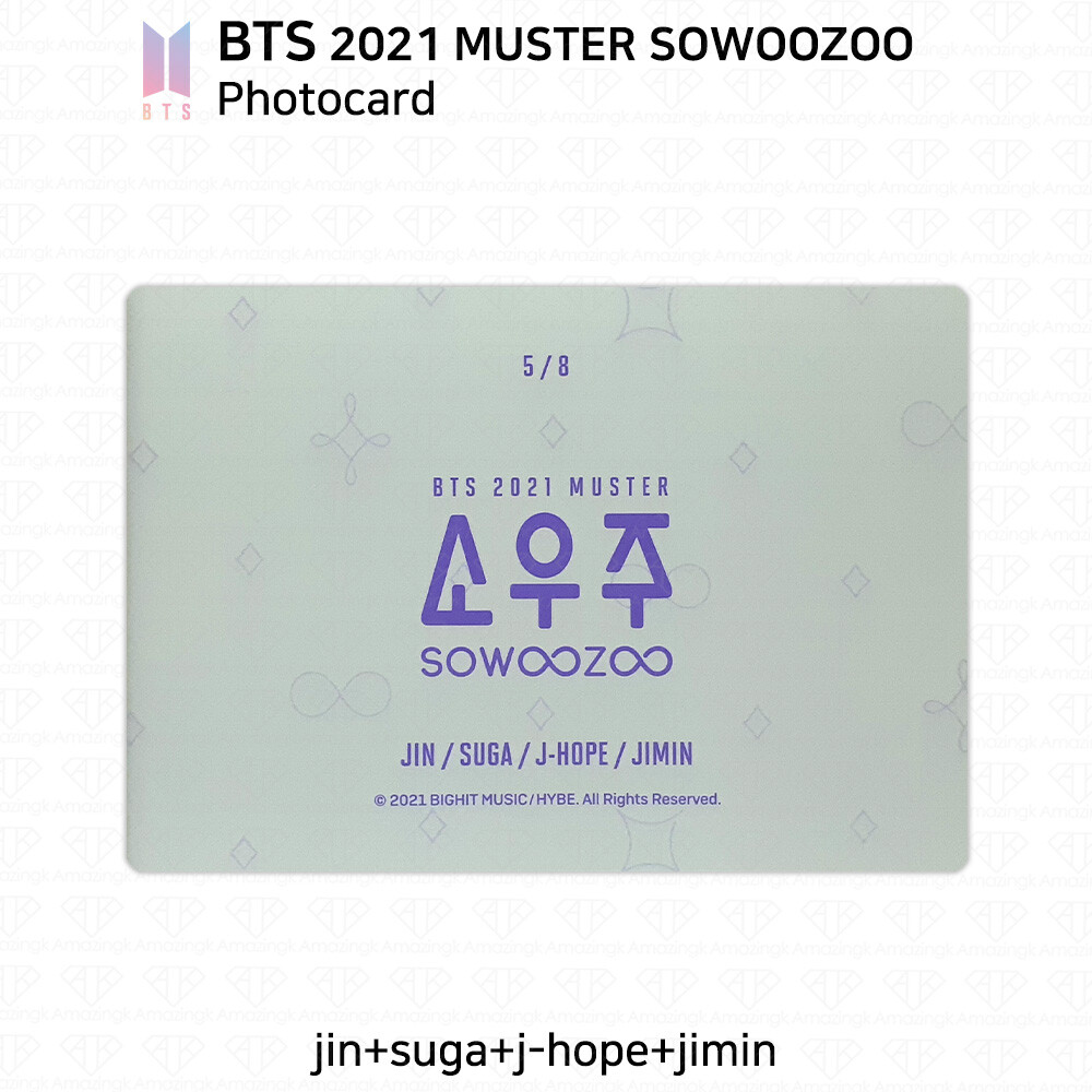 BTS Bangtan Boys 2021 Muster SoWooZoo Official Photocard