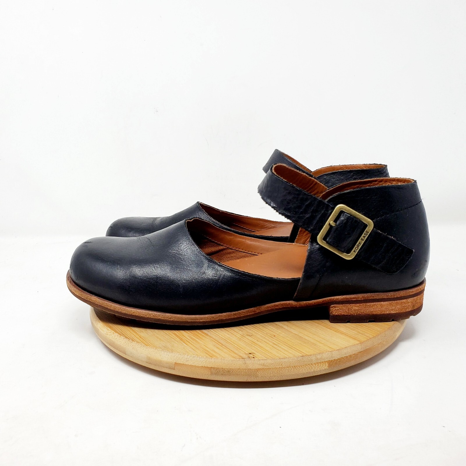 Kork Ease Shoes Womens 9 Black Leather Mary Jane Flat Heel Bellota