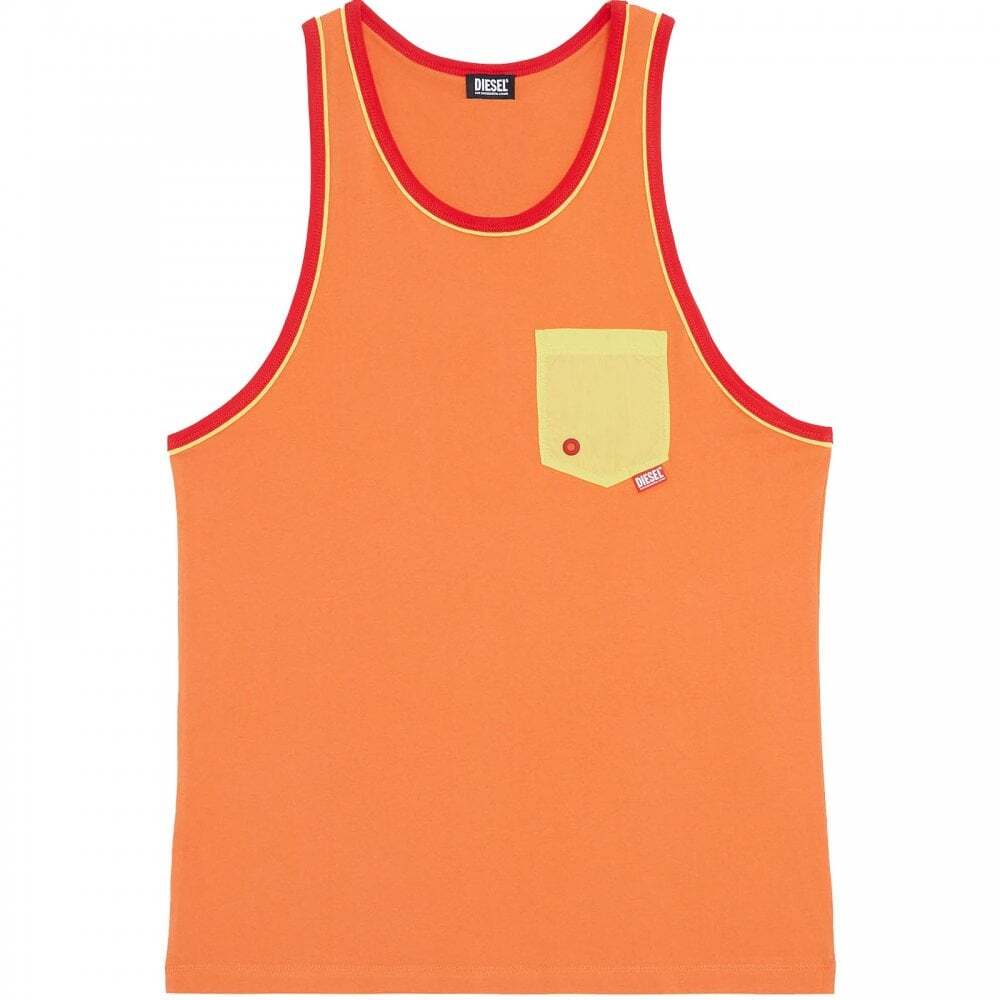 Camiseta sin mangas diésel algodón, naranja