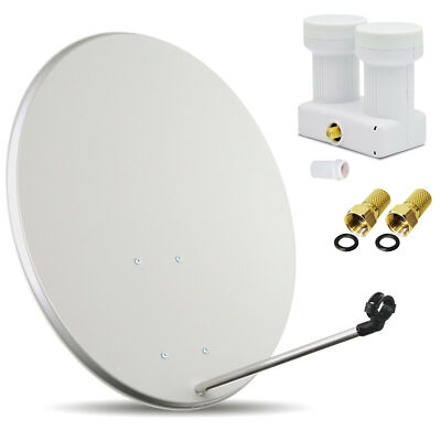 HDTV HD Digitale SAT Anlage 80 cm Spiegel + Monoblock Single LNB 0,1 dB Opticum