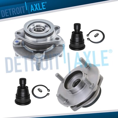 Detroit Axle - 2 Front Wheel Bearing Hubs For 2007-2012 Nissan Versa (4-Wheel ABS)