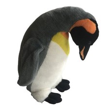 LARGE K M Emperor Penguin Plush Toy Stuffed Animal Mom Standing Feet 14"