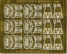 White Ensign Models 1/350 McDonnell F-4 Phantom Detail Set (1 Photoetched Sheet)