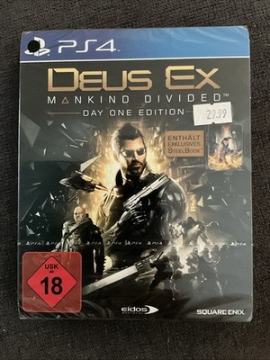 Deus Ex Mankind Divided Day One Edition I Steelbook I PS4/Playstation 4 Sealed